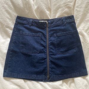 Madewell denim zip mini skirt size 30